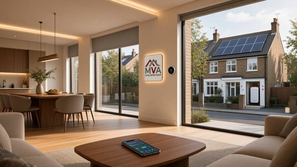Tech-enabled London home with smart thermostat, energy monitoring and sustainable upgrades by MVA Home Improvement.